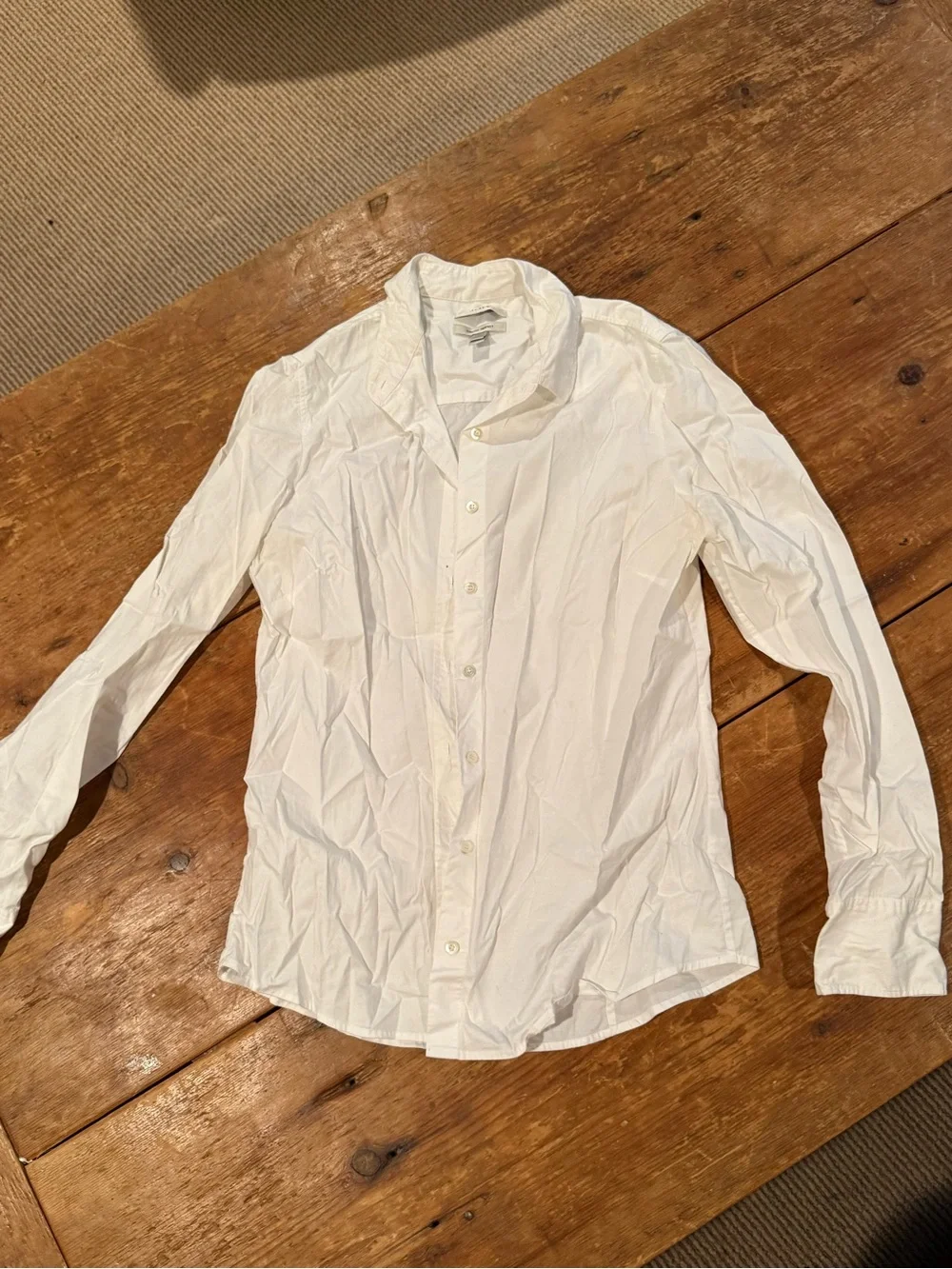 Classic White Womens Button-Down Dress Shirt